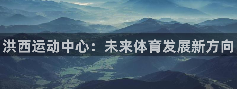 洪西运动中心：未来体育发展新方向